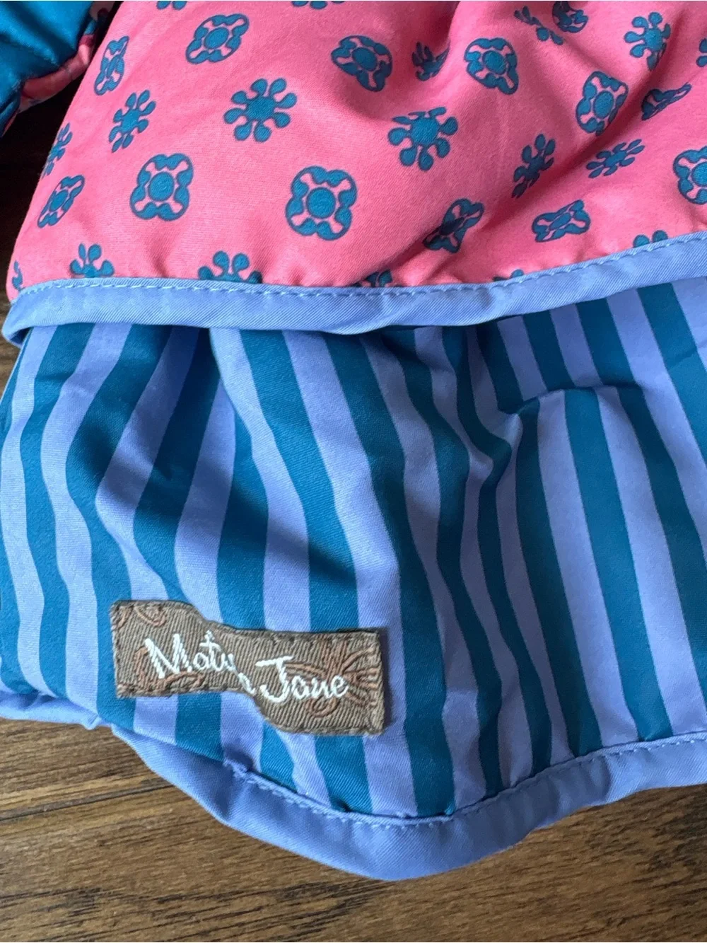 Matching mommy and me set!!!! Matilda Jane Teal Floral Hooded Puffers!